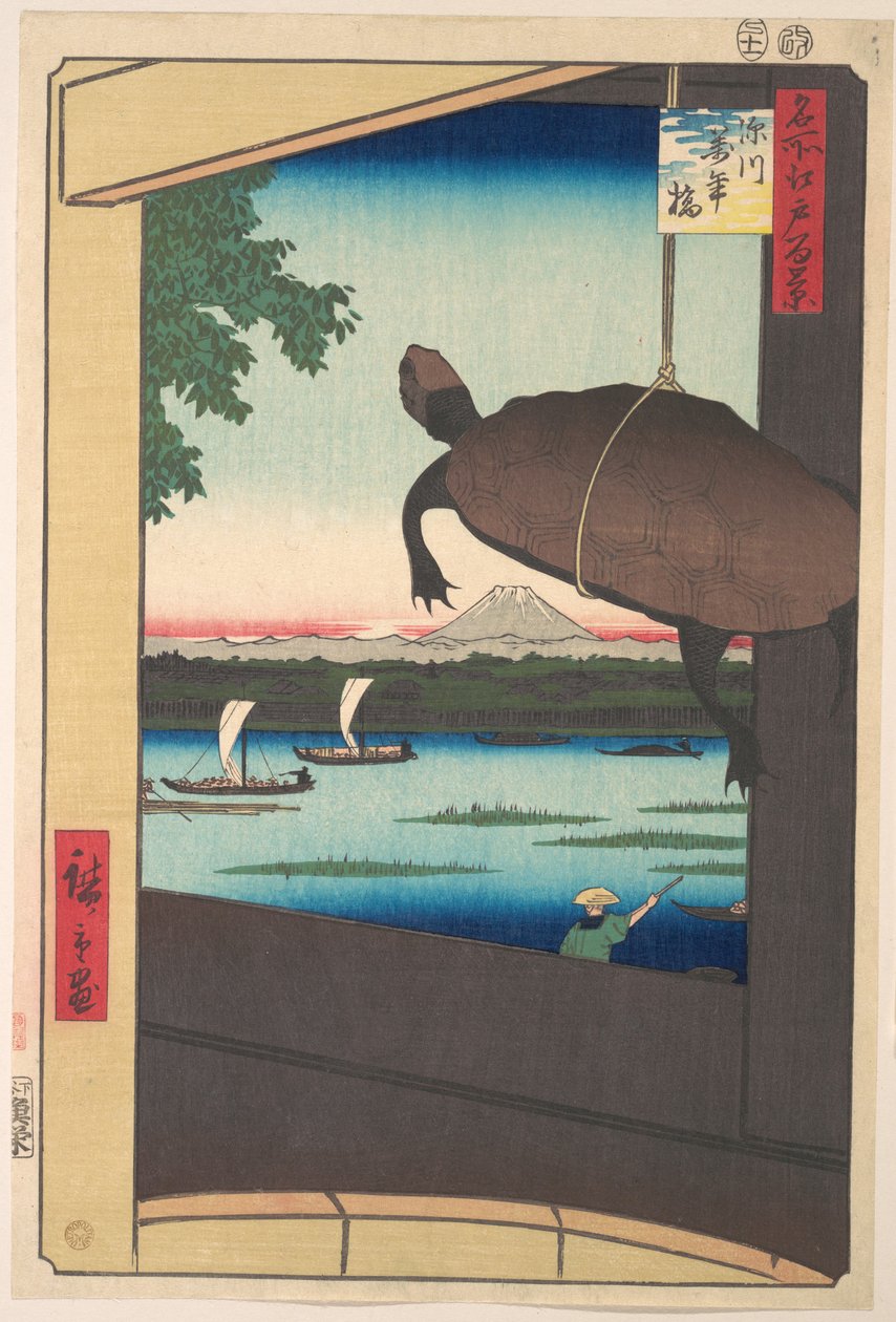 Mannen Bridge, Fukagawa af Utagawa Hiroshige