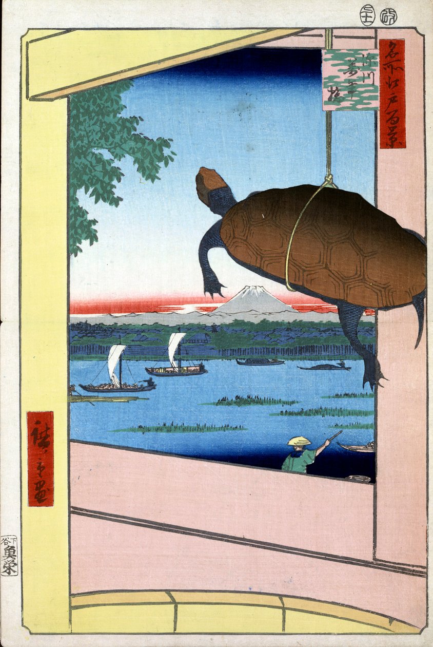 Mannen-broen og Fukagawa-distriktet Hundrede berømte udsigter over Edo, 1856-1858. af Utagawa Hiroshige