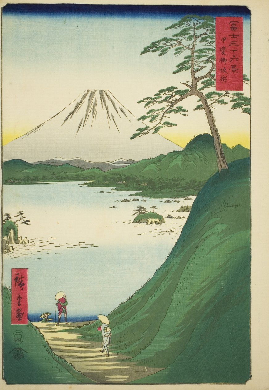 Misaka Pass in Kai Province (Kai Misakagoe), from the series "Thirty-six Views of Mount Fuji (Fuji sanjurokkei)" af Utagawa Hiroshige
