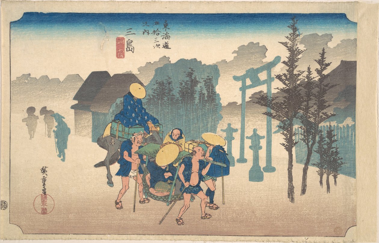 Mishima, Asa Kiri af Utagawa Hiroshige