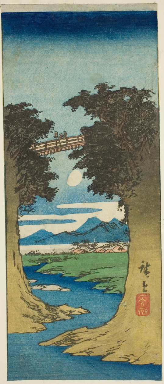 Abebroen af Utagawa Hiroshige