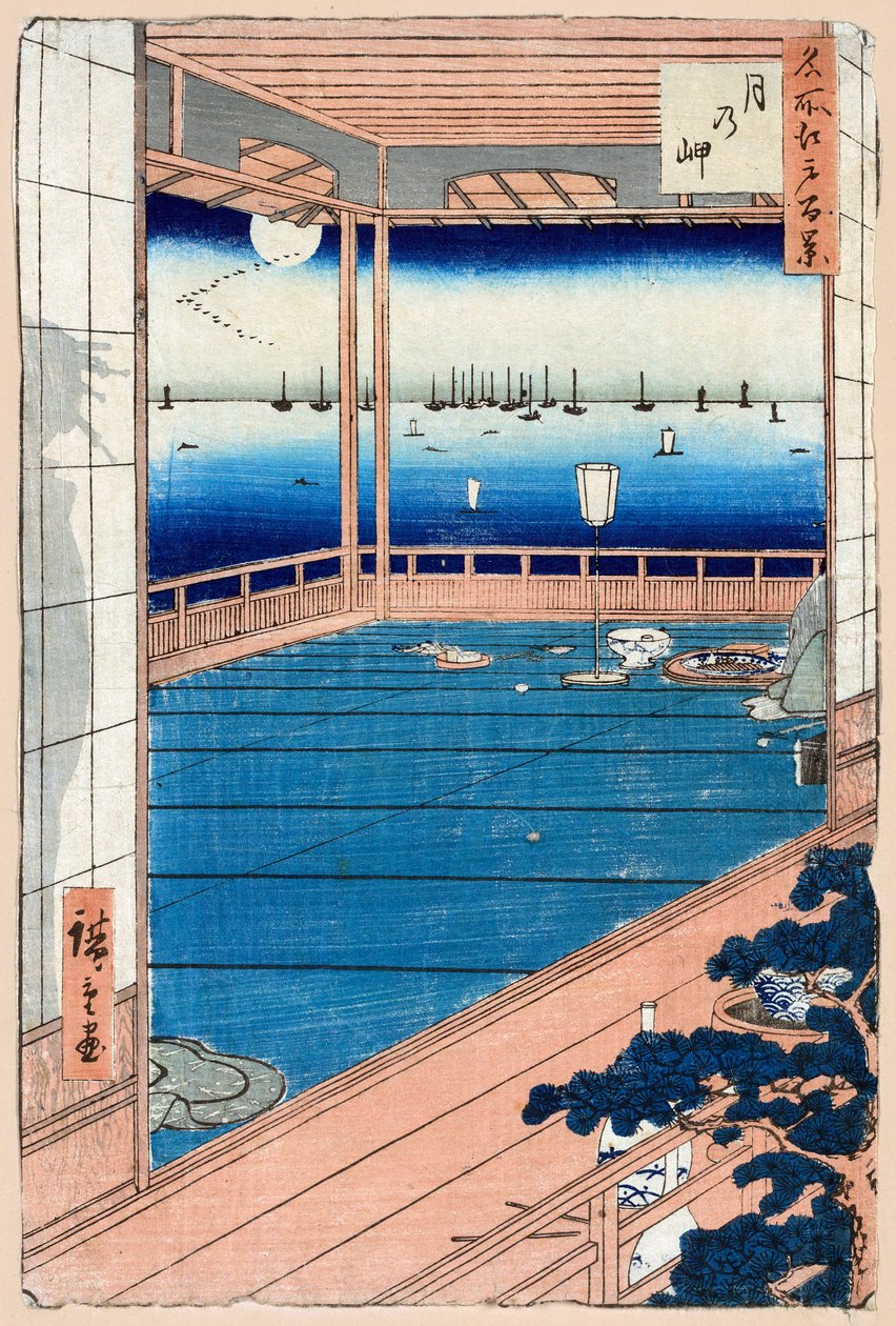 Moonlight Et hundrede berømte udsigter over Edo, 1856-1858. af Utagawa Hiroshige