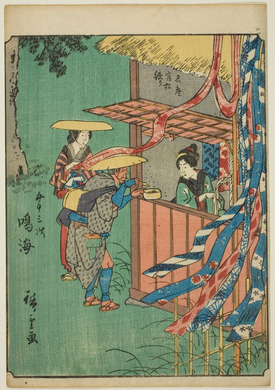 Narumi, fra seriens "fifty-tre S tachi-lyd s "of te urbanity" (Goshuyama næste) Hver gang) af Utagawa Hiroshige