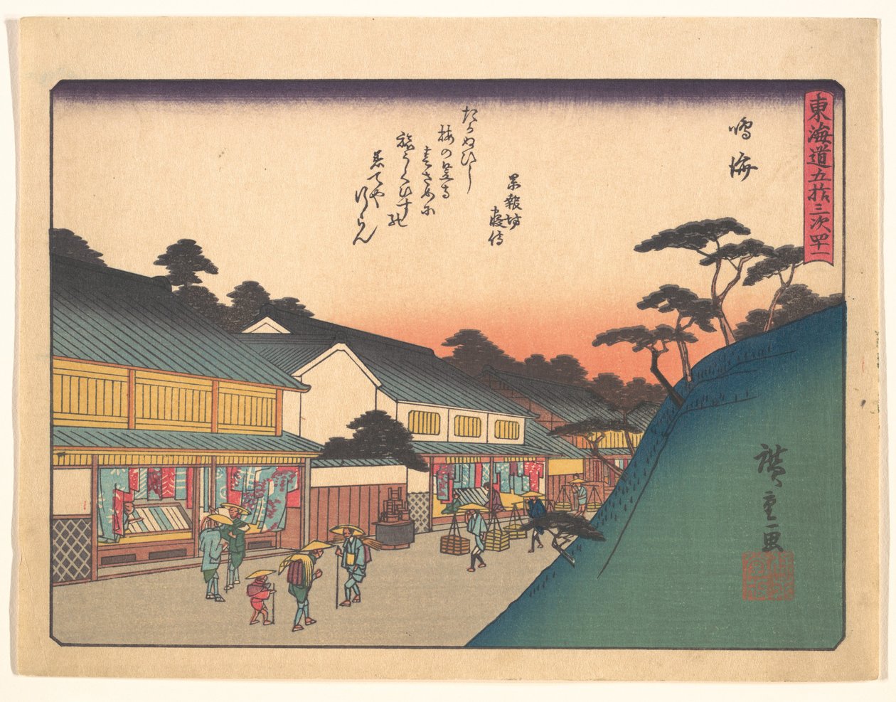 Narumi, fra serien De treoghalvtreds stationer på Tōkaidō-vejen af Utagawa Hiroshige