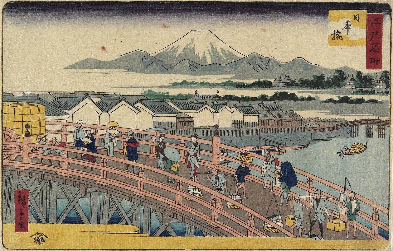 Nihonbashi B Ridge, 1830-1858 af Utagawa Hiroshige