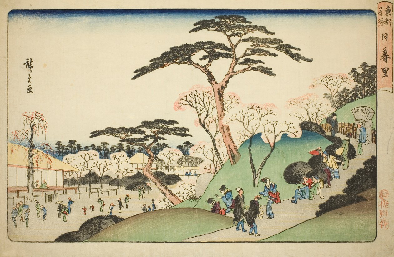 Nippori, fra serien "Famous Places in the Eastern Capital (Toto meisho)" af Utagawa Hiroshige