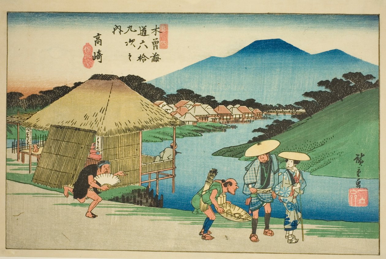 af. 14: Takasaki, fra serien "Shi xty-nine S taion of te kisokaido" af Utagawa Hiroshige