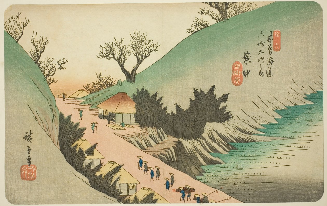 af. 16: An Aka, fra serien "Shi x ty-nine S ta on s of kisokaido" af Utagawa Hiroshige