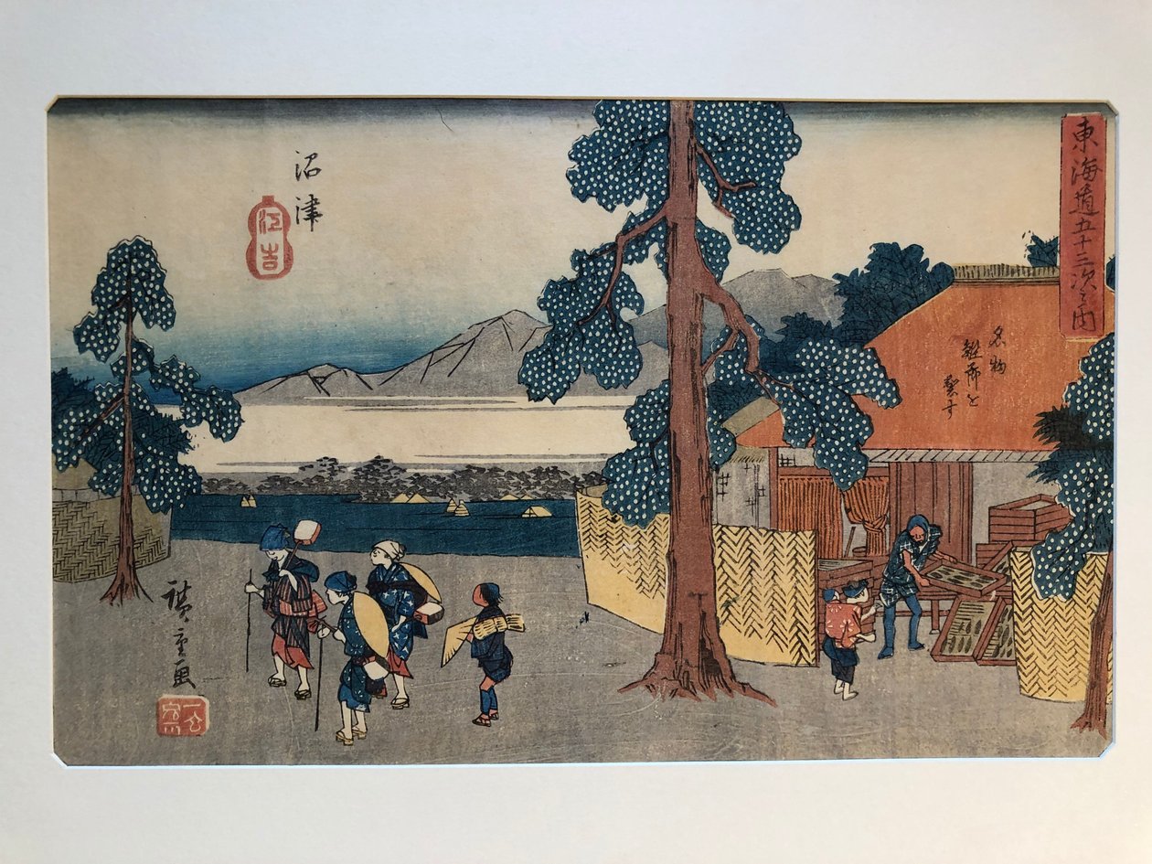 Numazu, fra serien »De 53 stationer på Tōkaidō«, også kendt som »Gyōsho Tōkaidō« af Utagawa Hiroshige