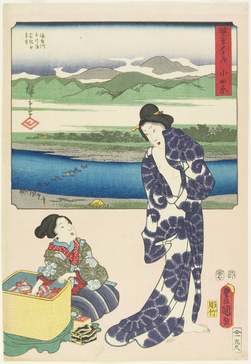 Odawara, juli 1854 af Utagawa Hiroshige