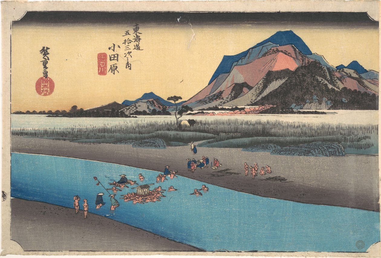 Odawara; Sakogawa af Utagawa Hiroshige