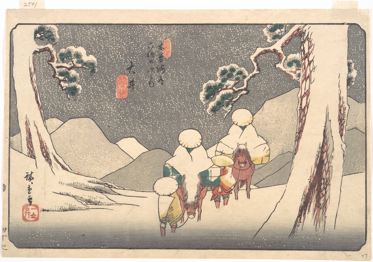 Ōi Station af Utagawa Hiroshige