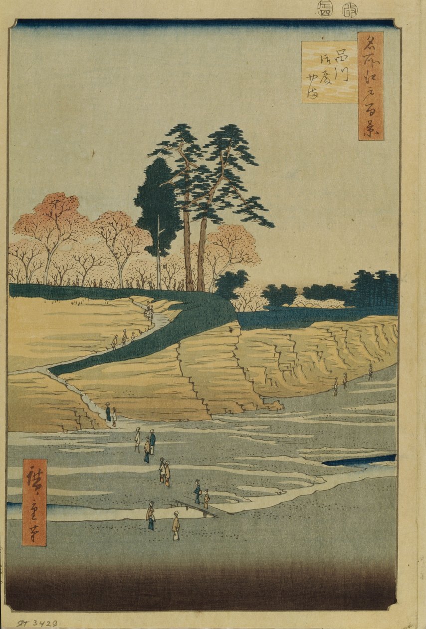 Palace Hill i Shinagawa hundrede berømte udsigter over Edo, 1856-1858 af Utagawa Hiroshige
