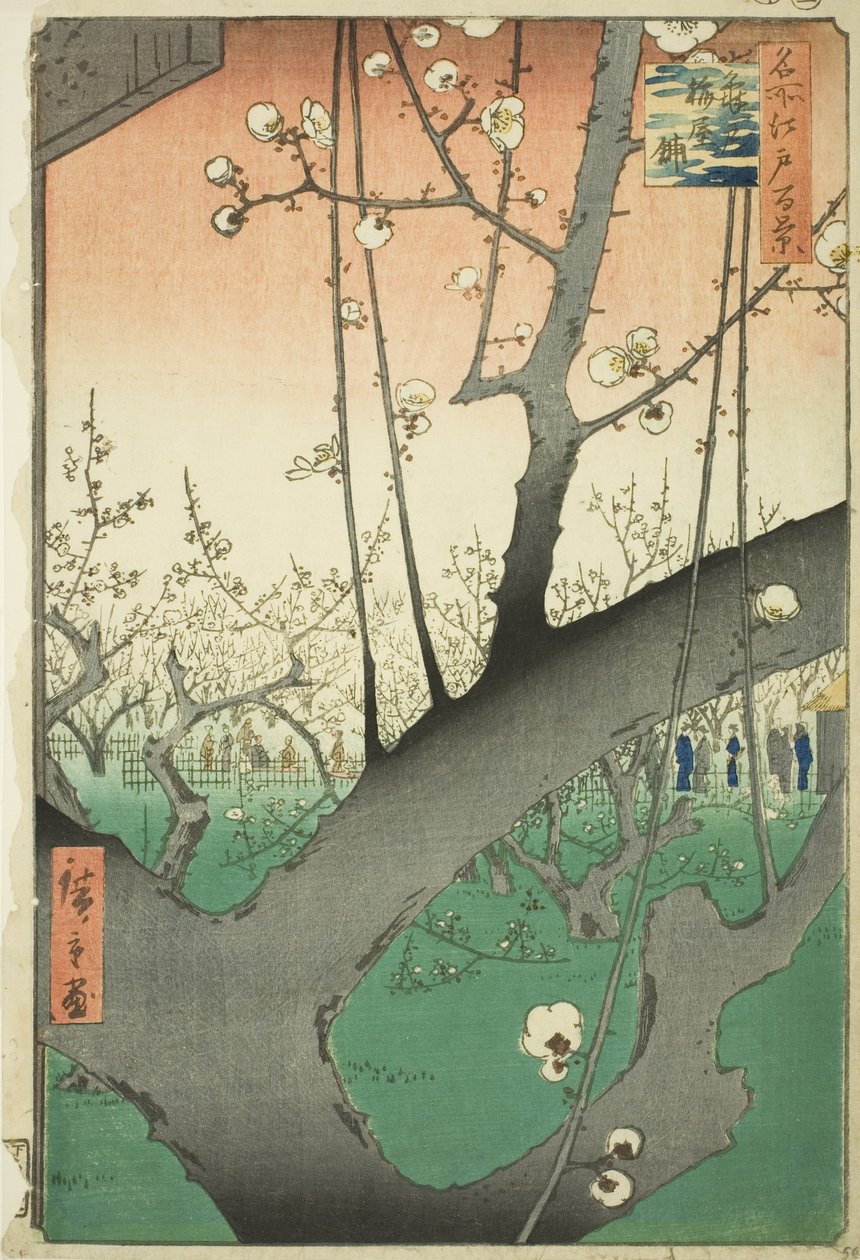Pum ga r t Kameido (Kameido Umeyashiki), fra serien "Ridge dre d fa net s Views of Edo (One Hundred Famous Views of Edo)" af Utagawa Hiroshige