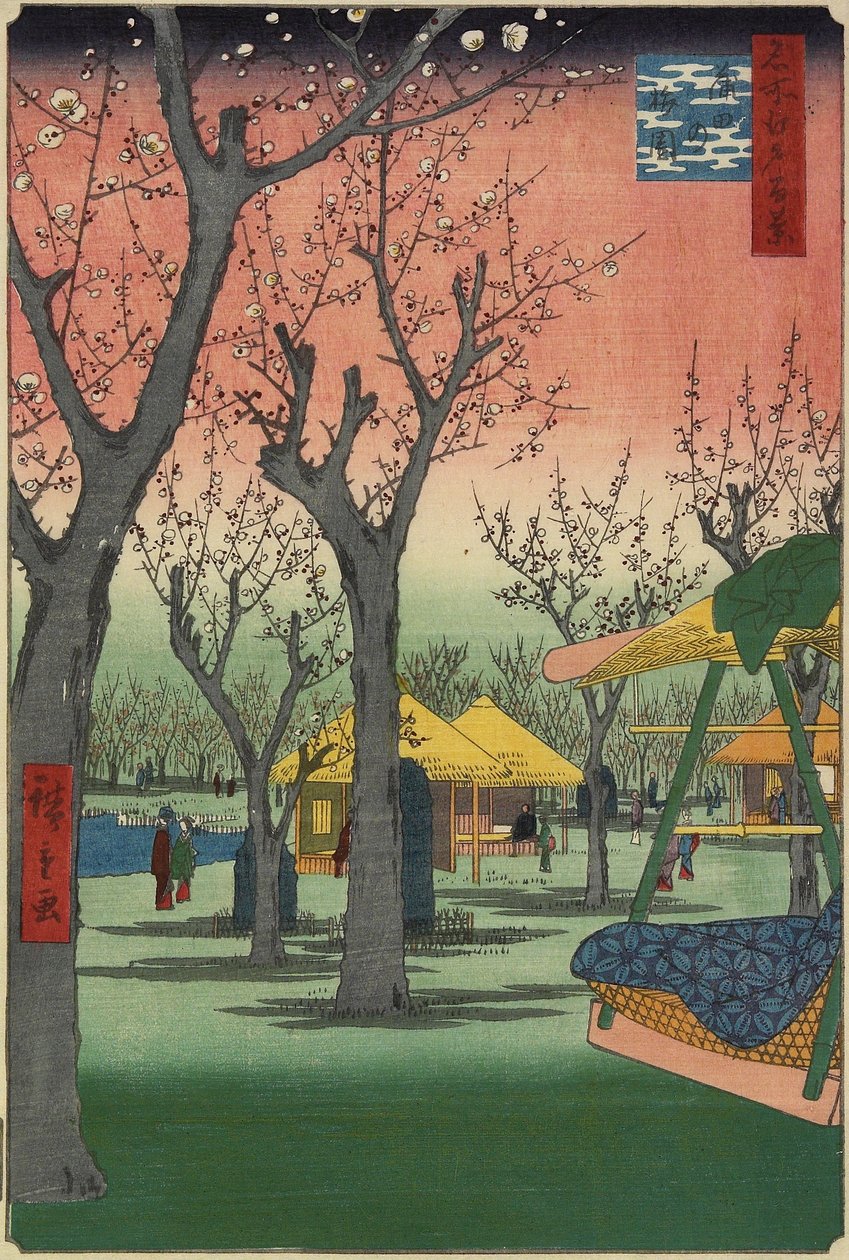 Plum Garden i Kamata, februar 1857 af Utagawa Hiroshige