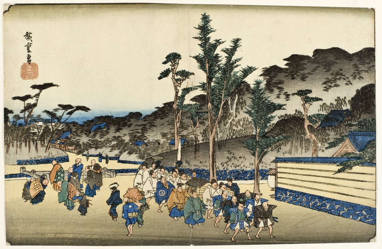 Zōjōji-området i Shiba af Utagawa Hiroshige