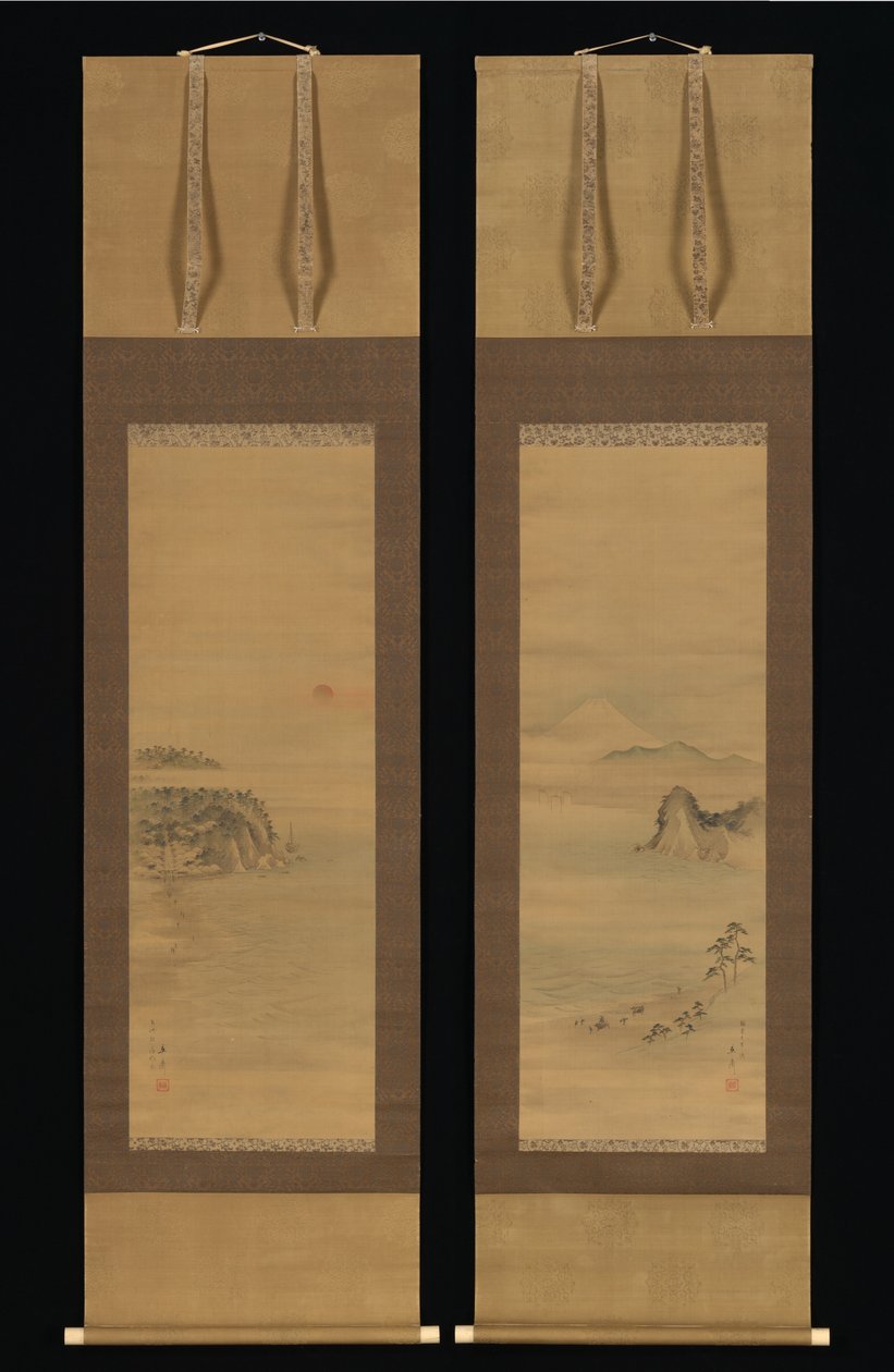 Shichirigahama und Enoshima af Utagawa Hiroshige