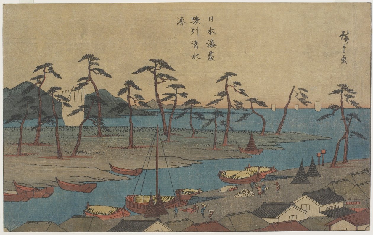 Shimizu Port i Suruga-provinsen, ca. 1840-1843 af Utagawa Hiroshige