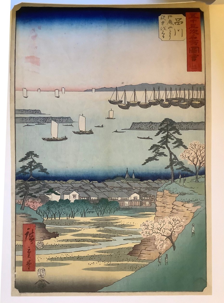 Shinagawa, fra serien »Billeder af berømte steder langs de treoghalvtreds stationer« af Utagawa Hiroshige