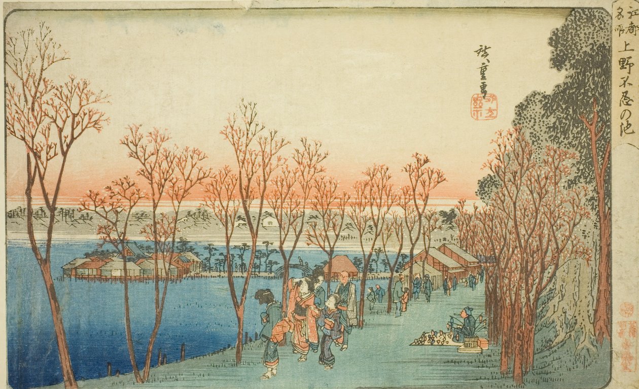 Shinobazu Pond at Ueno (Shinobazu Pond), fra Teseries af Utagawa Hiroshige