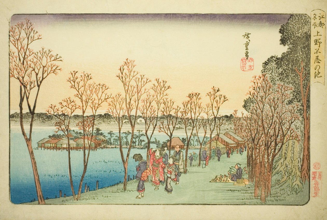 Shinobazu Pond at Ueno (Shinobazu Pond), fra Teseries af Utagawa Hiroshige