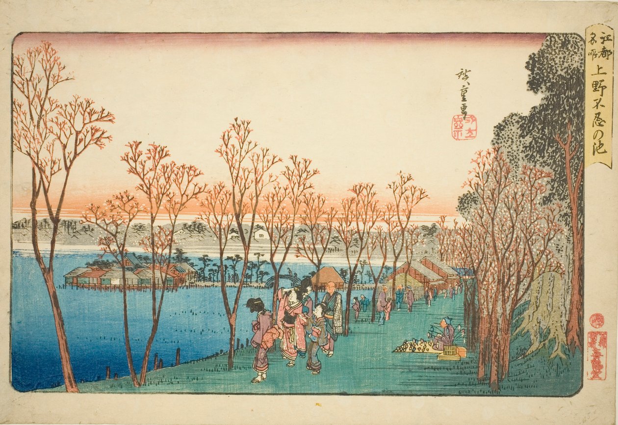 Shinobazu Pond at Ueno (Shinobazu Pond), fra Teseries af Utagawa Hiroshige