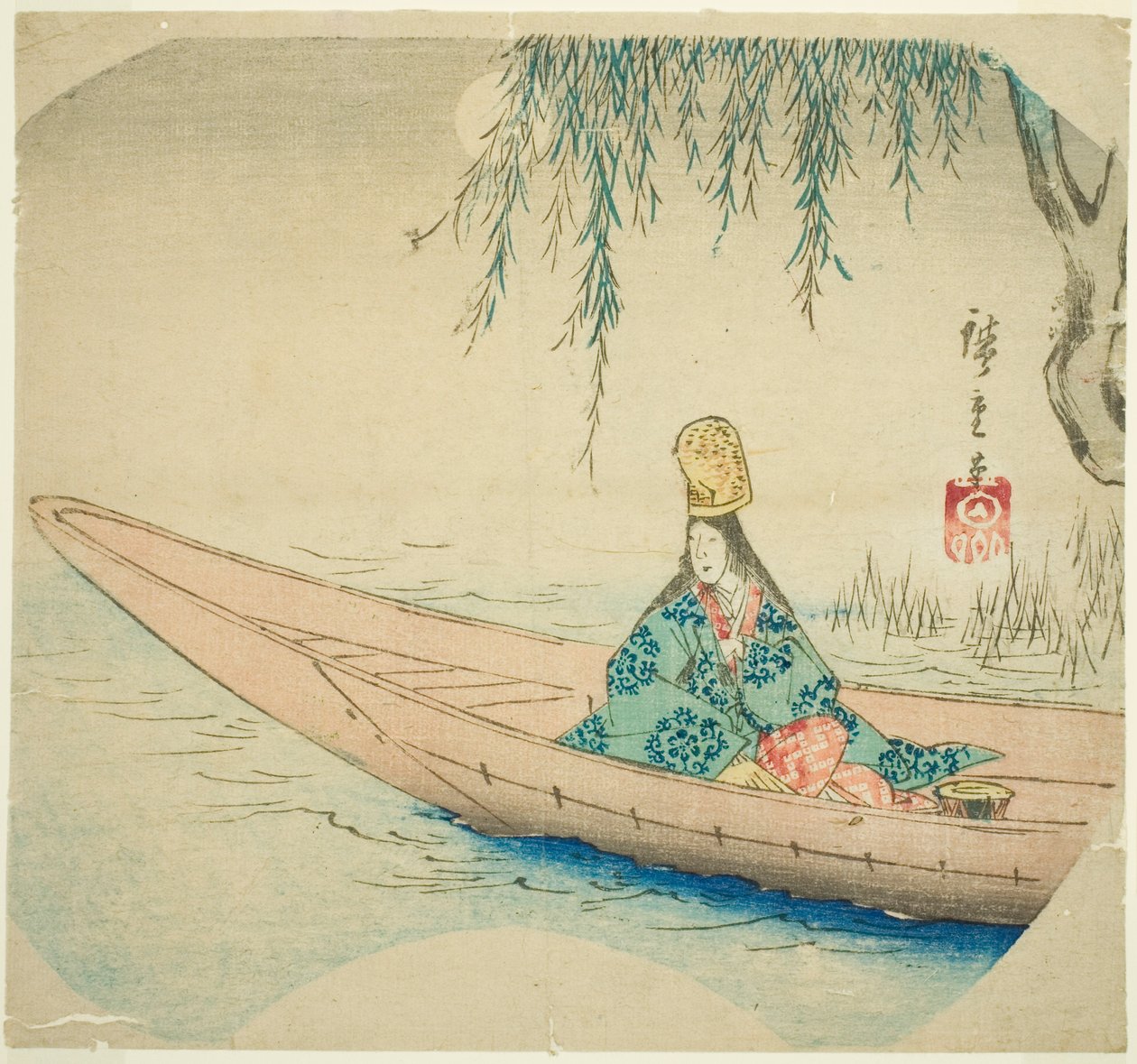 White Boyo Danse R Medlem Asamura Boa T af Utagawa Hiroshige