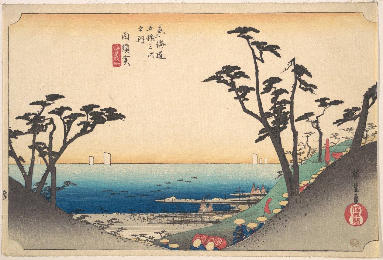 Shirasuka, Shio-mi Zaka af Utagawa Hiroshige