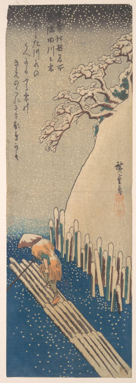 Schnee am Sumida-Fluss af Utagawa Hiroshige