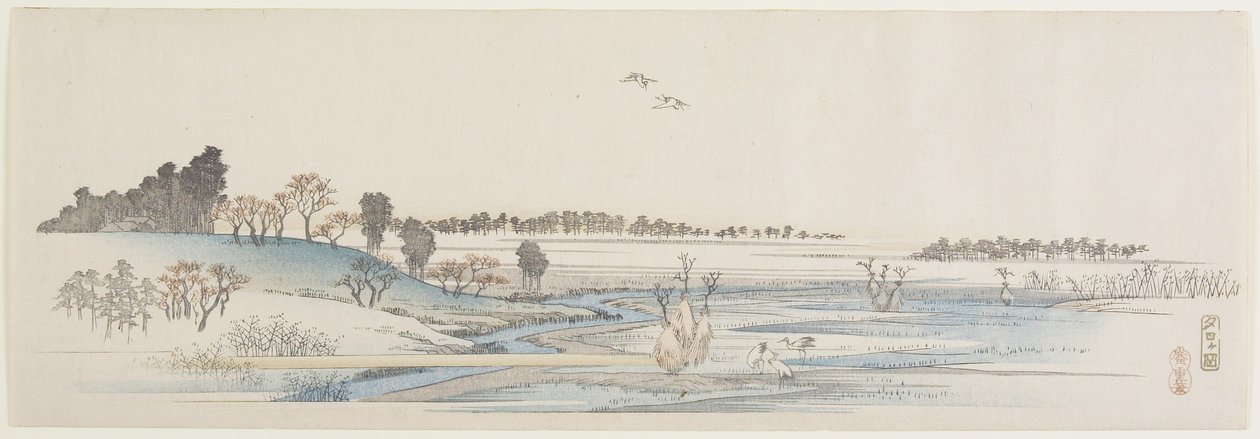 Sunset Hill, 1837-1844 af Utagawa Hiroshige