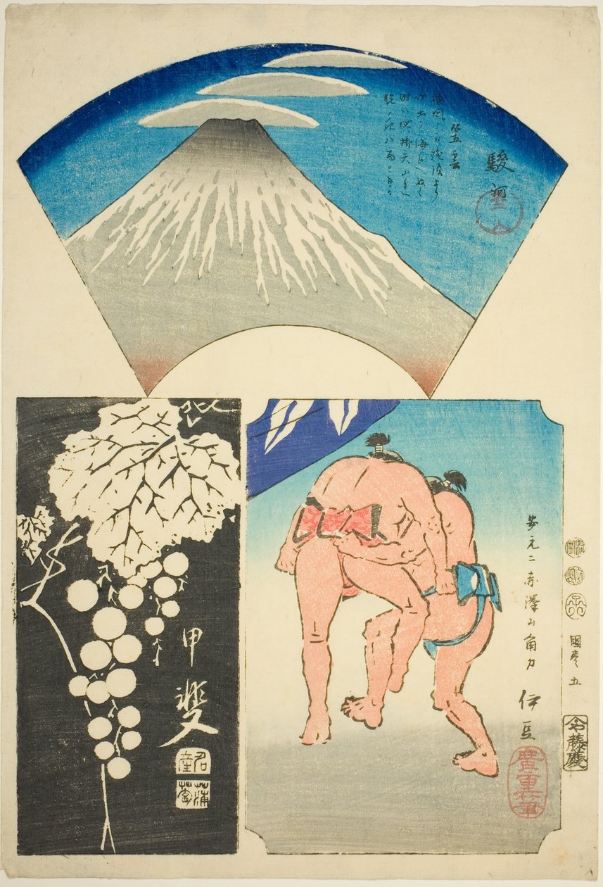 Suruga, Kai og Izu, nej. 5 fra serien "Udskårne billeder af provinserne (Kunizukushi harimaze zue)" af Utagawa Hiroshige