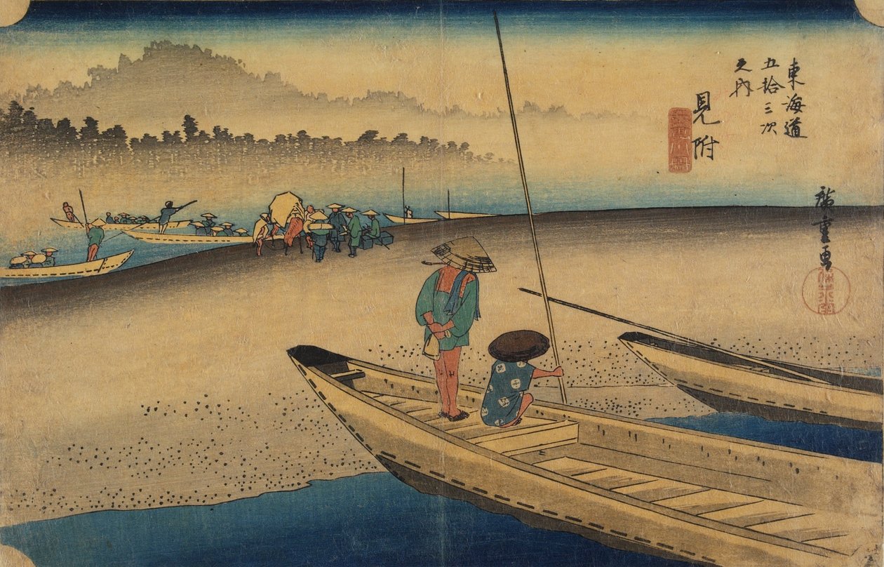 Tenryu_Rier ゔ ee w, fundet, ca. 1833 af Utagawa Hiroshige