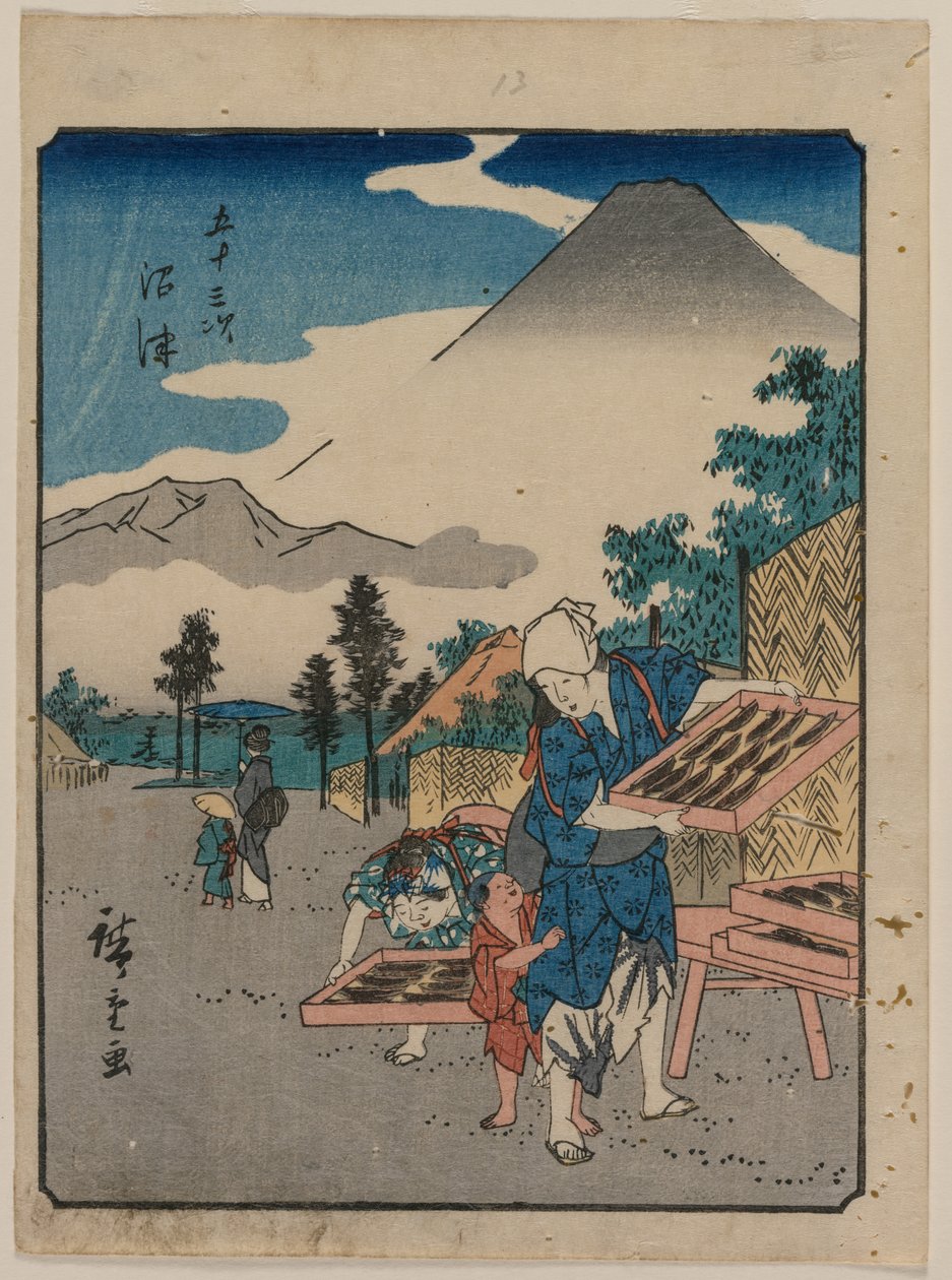 De 53 stationer i Tokaido: Numazu af Utagawa Hiroshige