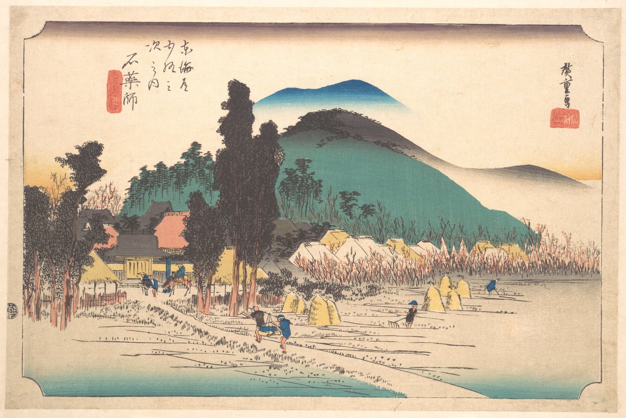 Ishiyakushi-templet i Ishiyakushi af Utagawa Hiroshige