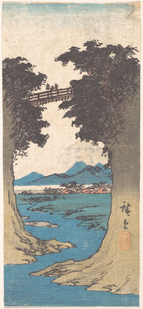 Abe-broen af Utagawa Hiroshige