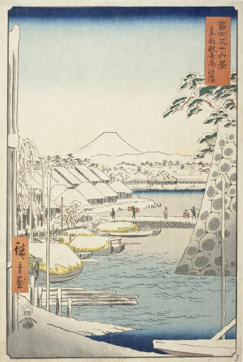 Flodbredden ved Sukiya i den østlige hovedstad af Utagawa Hiroshige