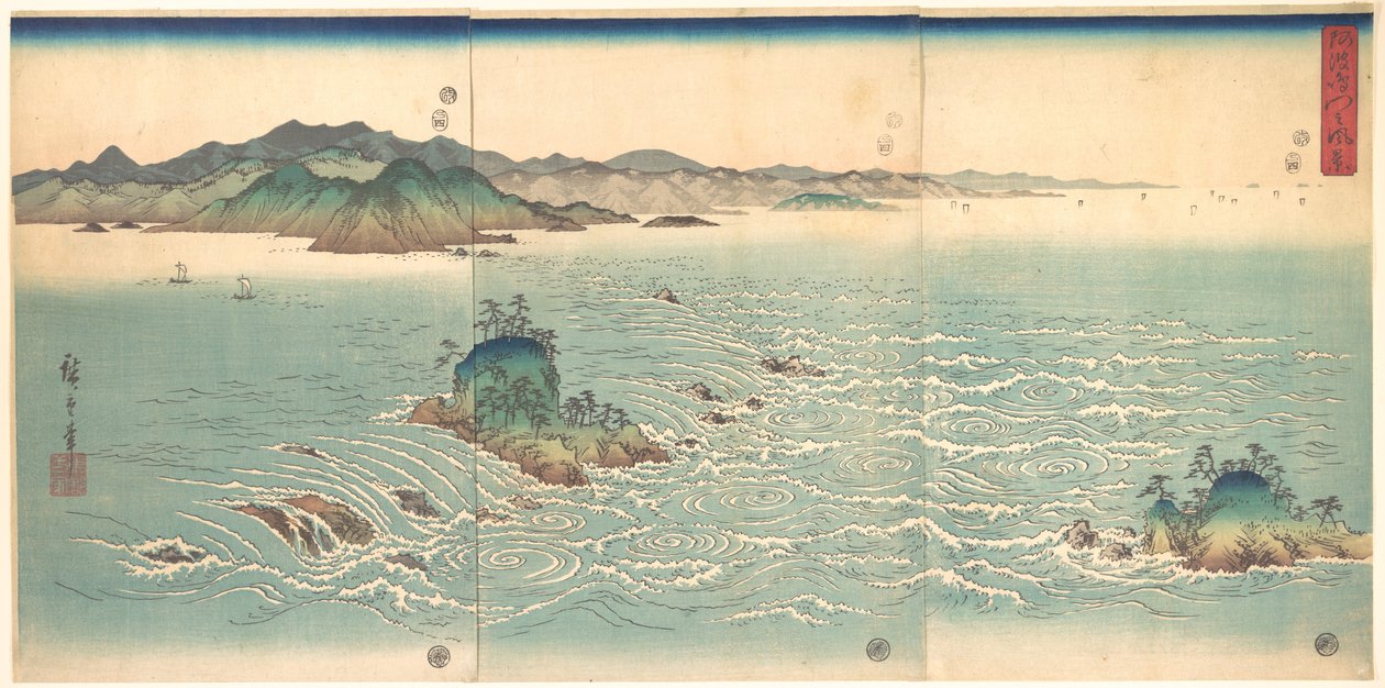 Hvirvlerne ved Awa af Utagawa Hiroshige