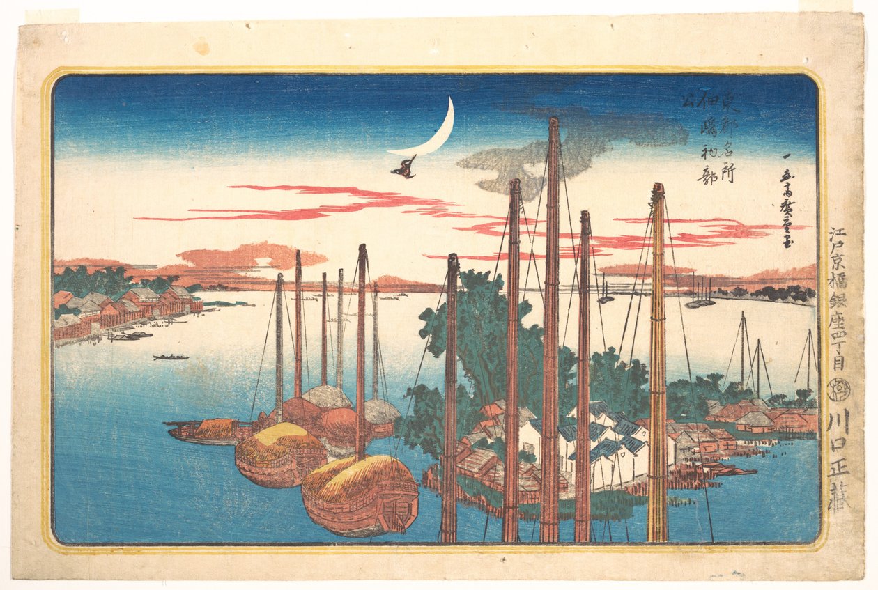 Årets første gøgegalen på Tsukudajima af Utagawa Hiroshige