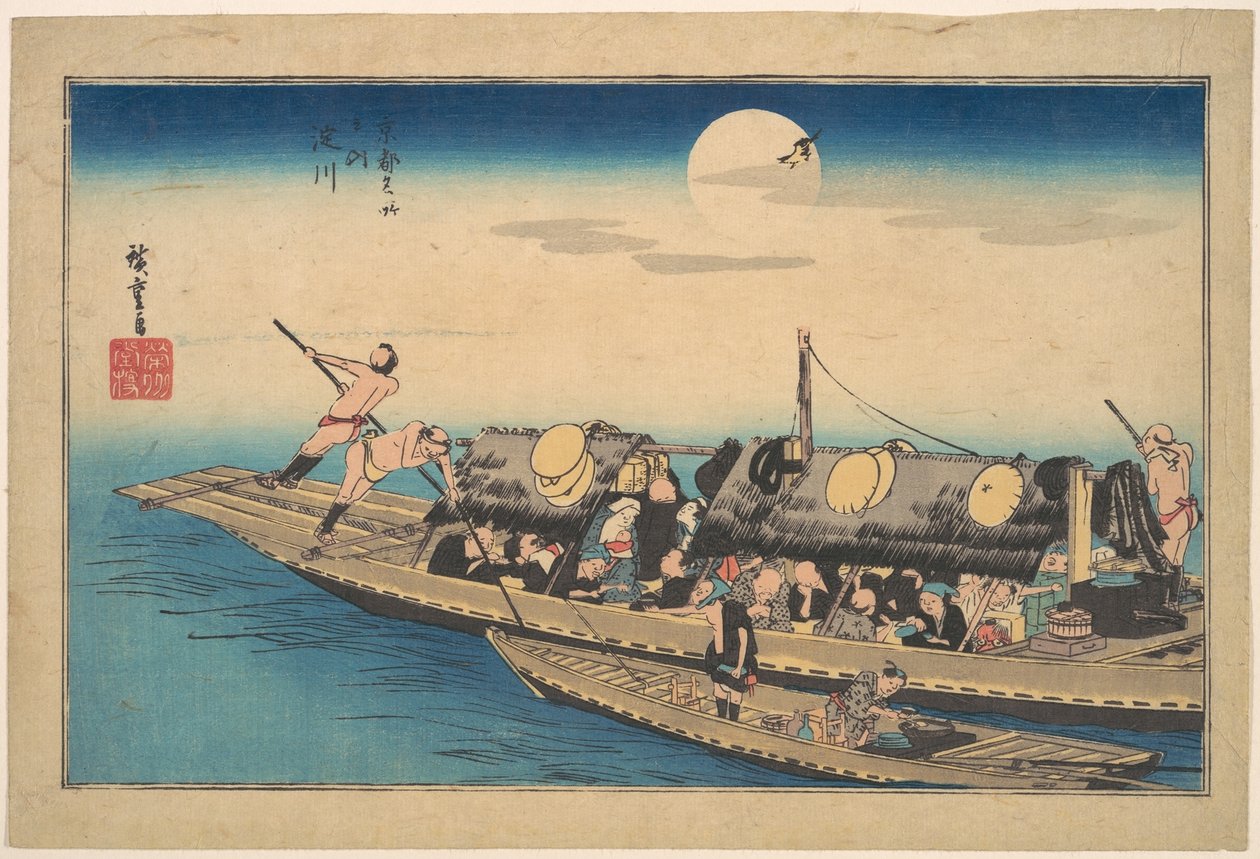 Yodo-floden, fra serien Berømte steder i Kyoto (Kyoto meisho no uchi, Yodo-gawa) af Utagawa Hiroshige