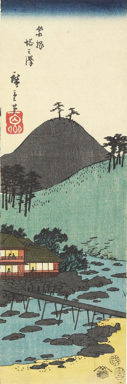To_nosawa Village i Hakone, februar 1854 af Utagawa Hiroshige
