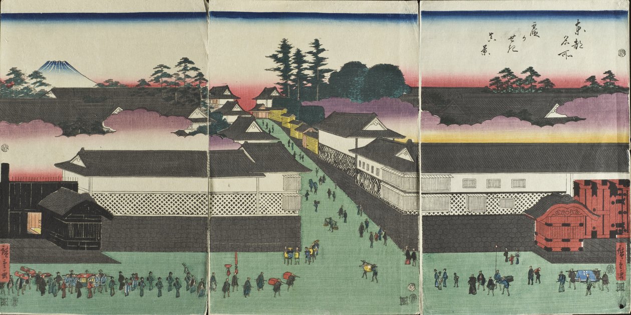 Et ægte billede af Kasumigaseki af Utagawa Hiroshige