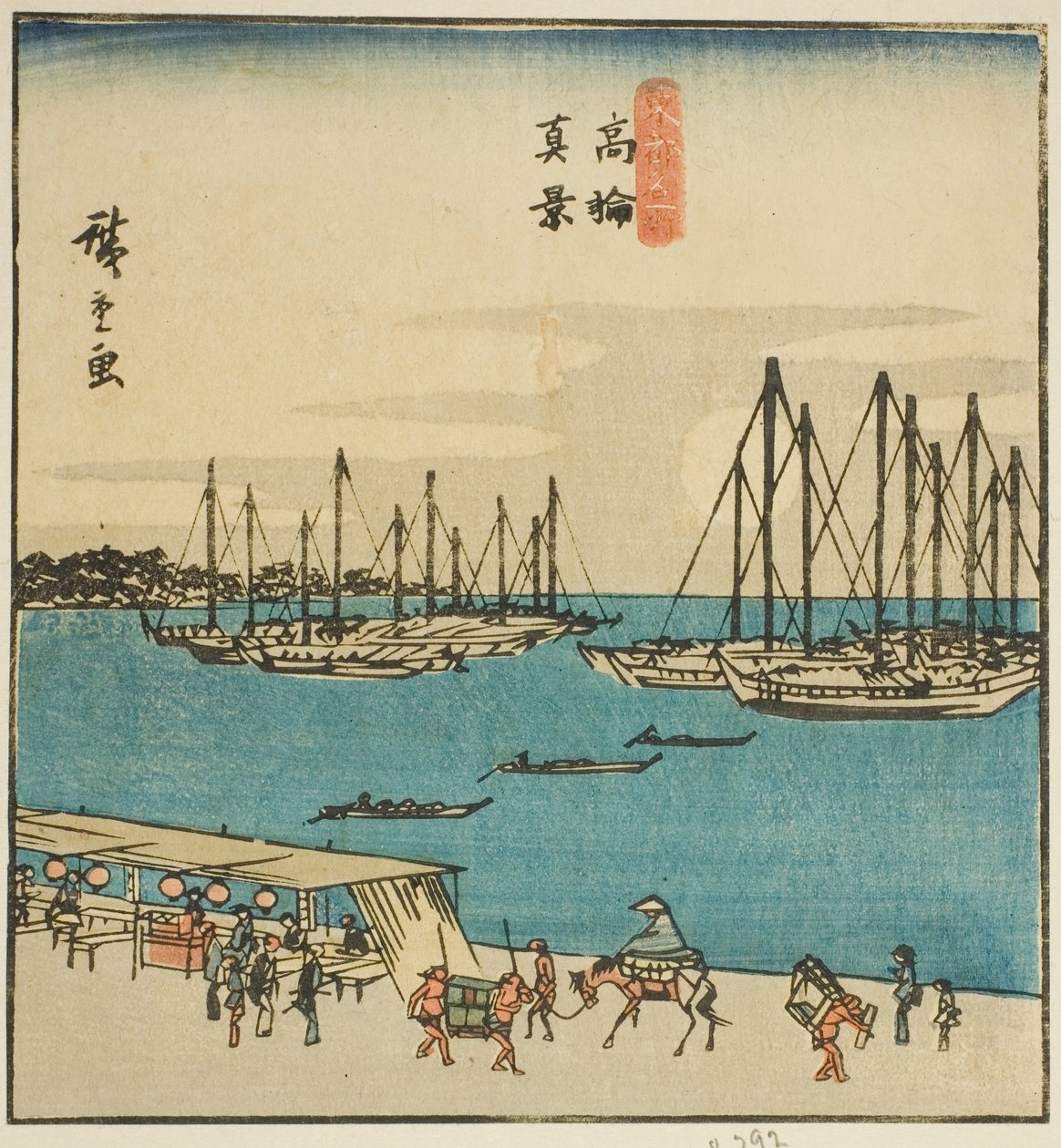 True View of Takanawa (Takanawa shinkei), del af et ark fra serien "Famous Places in the Eastern Capital (Toto meisho)" af Utagawa Hiroshige