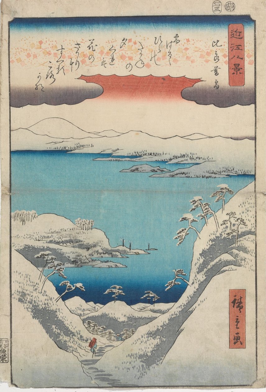 Tusmørkesne i Hira af Utagawa Hiroshige