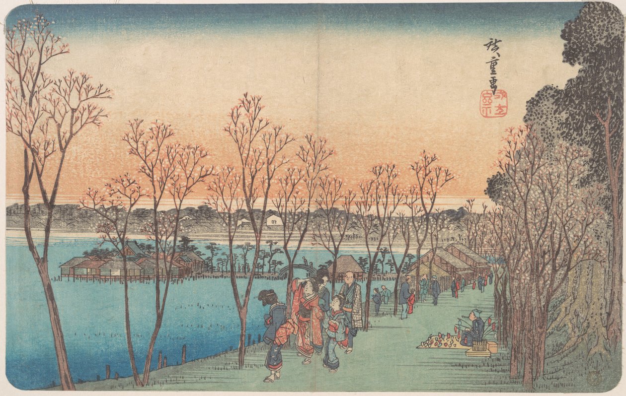 Ueno, Shinobazu-søen af Utagawa Hiroshige