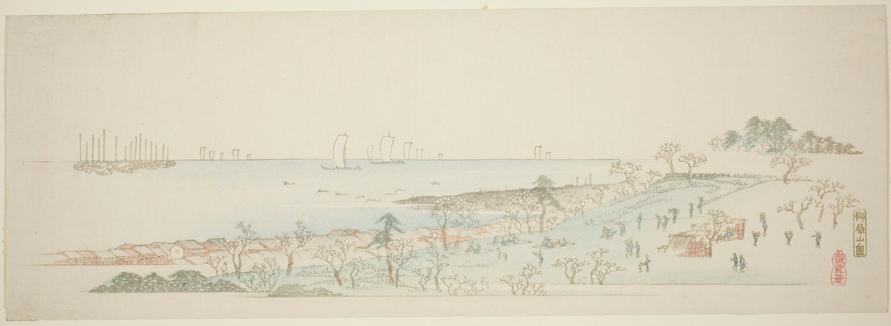 View of Goten Hill (Gotenyama no zu), fra serien "Thirteen Views of the Environs of Edo" af Utagawa Hiroshige