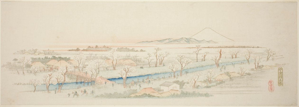 Udsigt over Koganei (Koganei no kei), fra en række uden titel af berømte udsigter over Edo-forstæderne af Utagawa Hiroshige