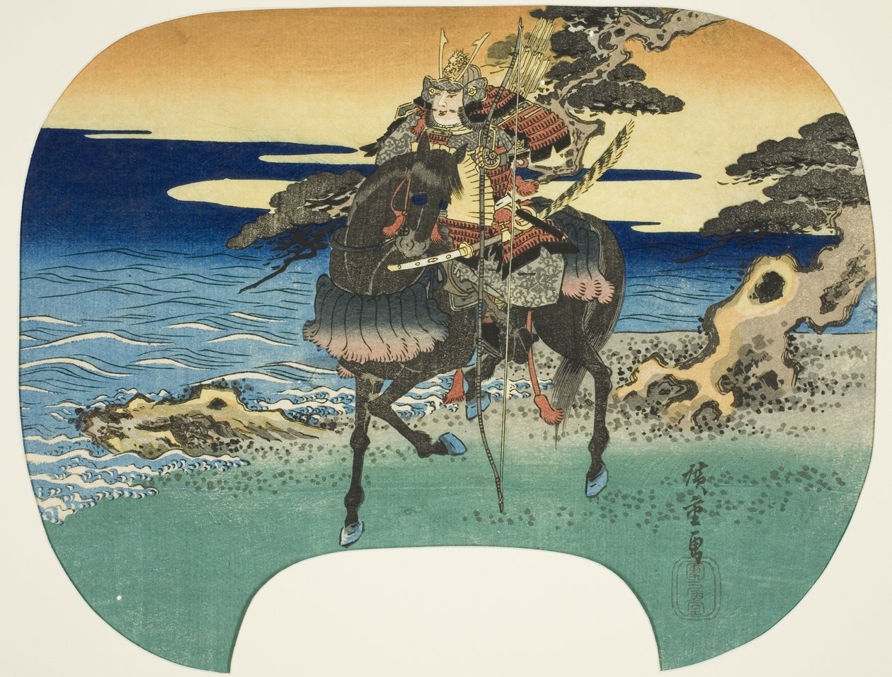 Kriger til hest af Utagawa Hiroshige