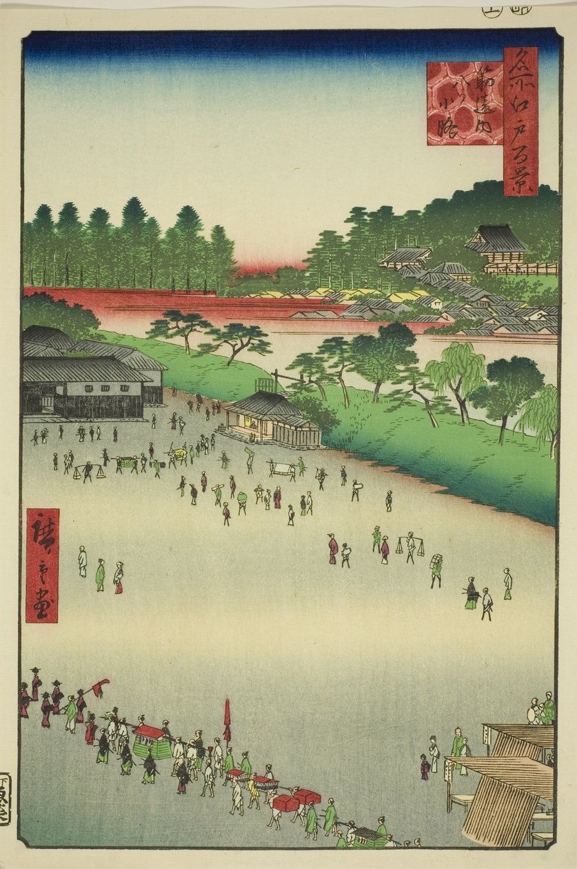 Yatsu-historie, Faktorer med seler i hånden af Utagawa Hiroshige