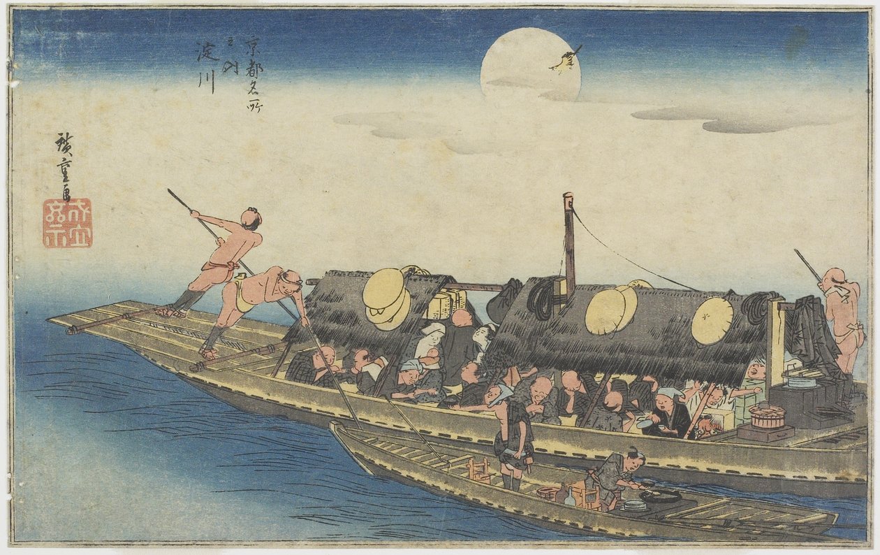 Yodo River, ca. 1834 af Utagawa Hiroshige