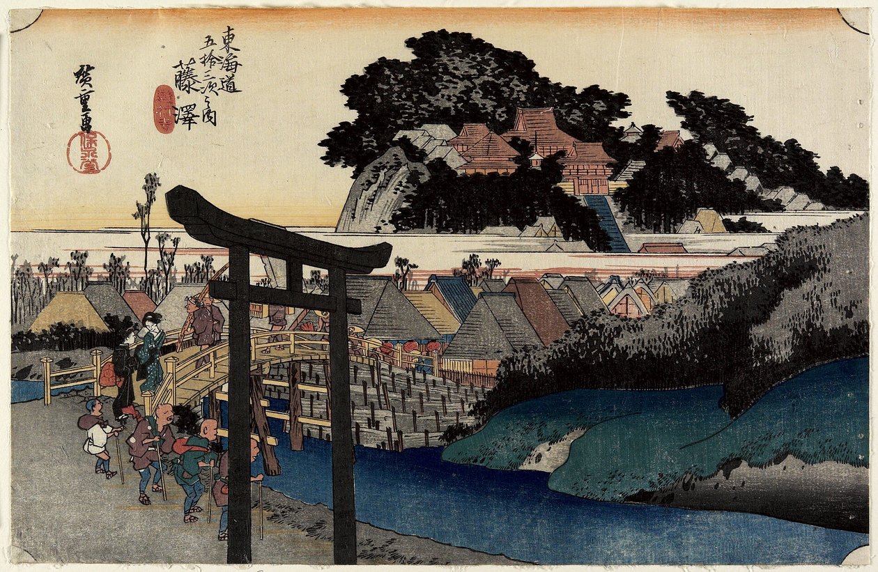 Yugyo_jime, Fujisawa, ca. 1833 af Utagawa Hiroshige